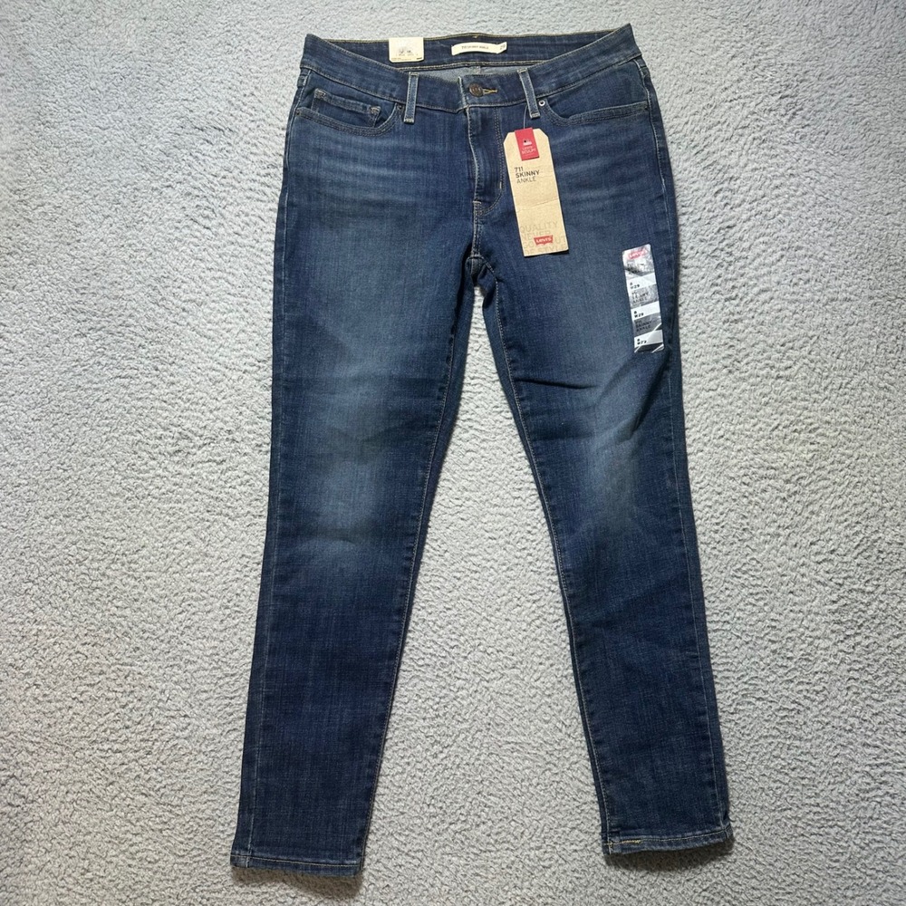 Levi's 711 Skinny Ankle Jeans Dark Wash Women's Size 8 W29 New With Tags‎